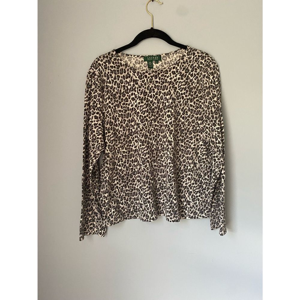Lauren Ralph Lauren printed animal print long sleeve lightweight casual/business - Picture 2 of 4